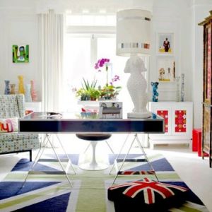 British Raj style decor - myLusciousLife.com - British flag cushion on floor.jpg